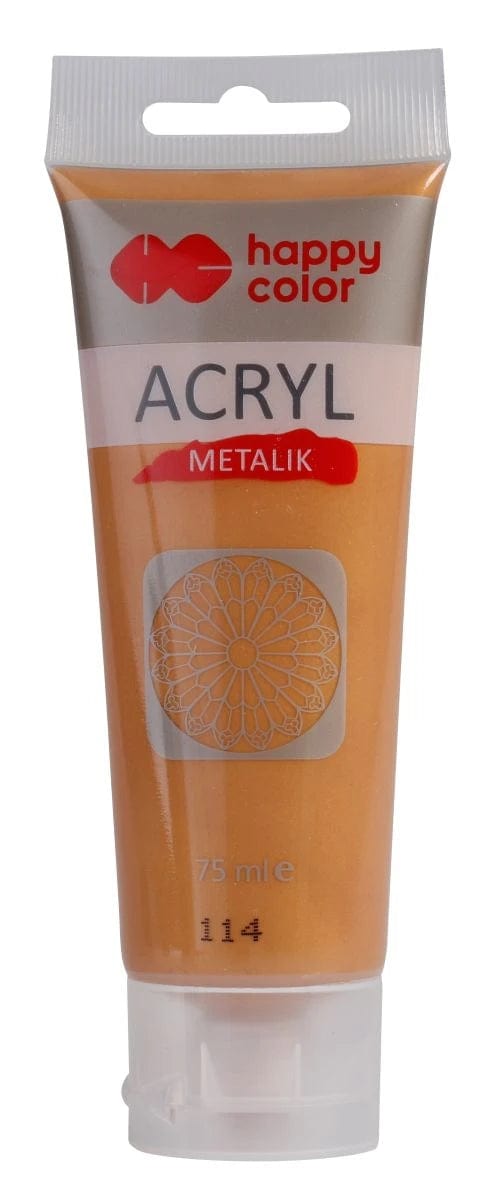 Villem Akrüülvärv metallic 75ml - Sügav kuld Happy Color