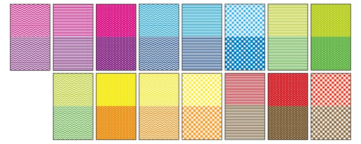 Villem Erinevate mustritega disainpaberid A4 80g/15lk Happy Color