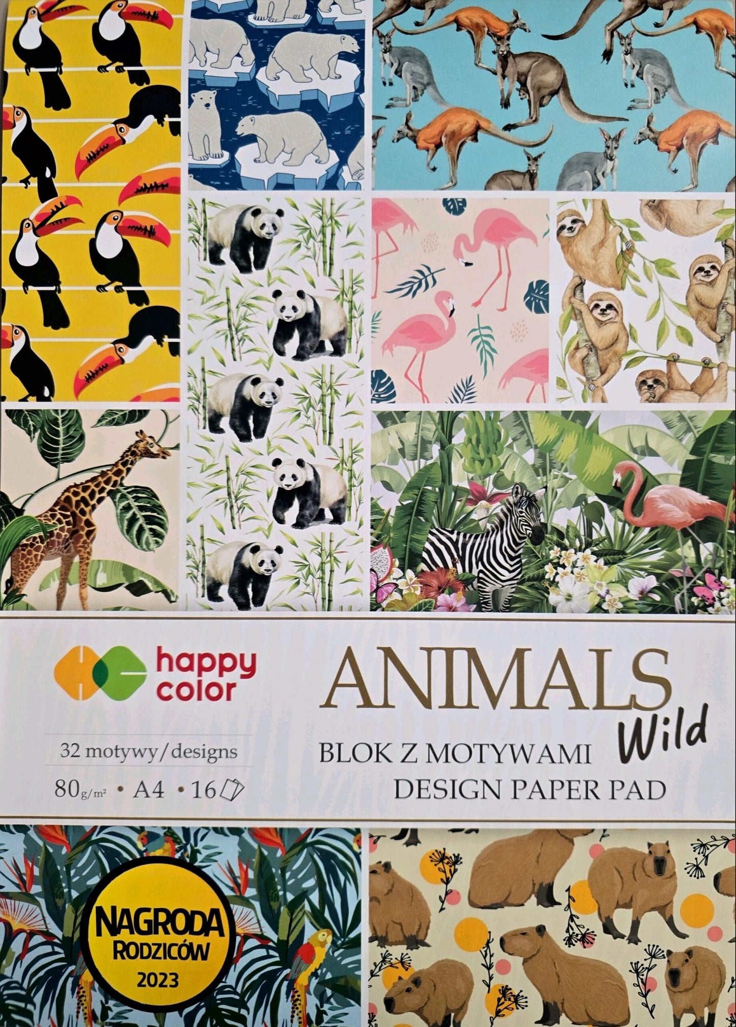 Villem Loomapiltidega disainpaberid A4 80g/16lk Happy Color