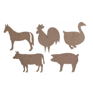 Villem Papist 3D figuurid Taluloomad 5 tk Happy Color