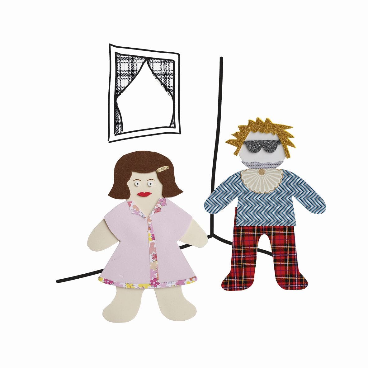 Villem Papist figuurid POISS JA TÜDRUK Happy Color