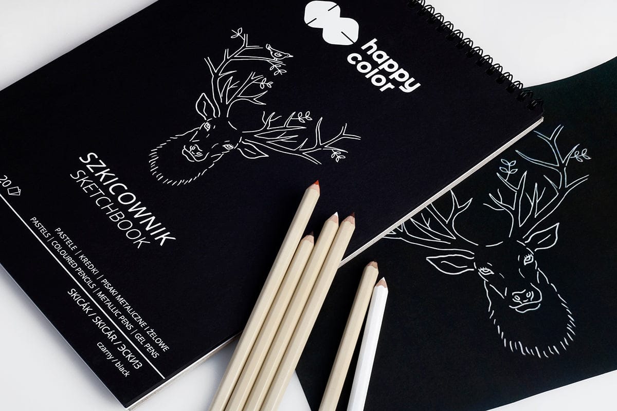 Villem Visandiplokk Black A4 220 g 20 lk Happy Color