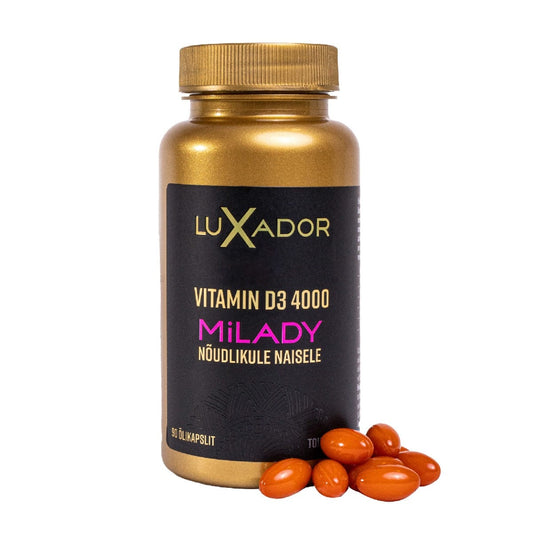 Villem LUXADOR Vitamin D3 4000 MiLADY N90 avokaadoõliga iPharma