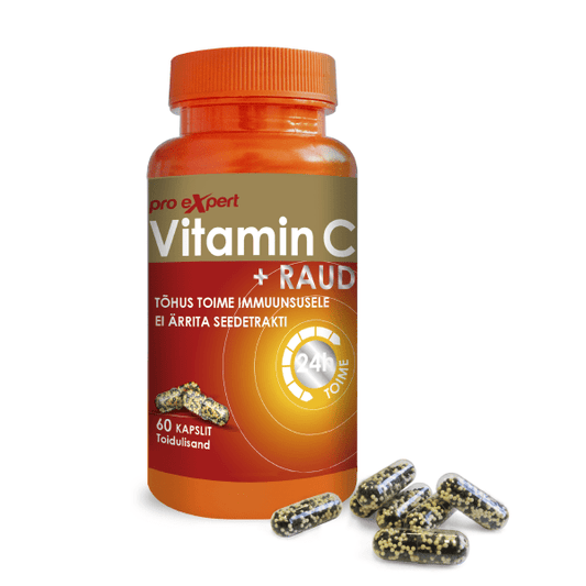 Villem Vitamin C Pro Expert + Raud TR kapslid N60 iPharma