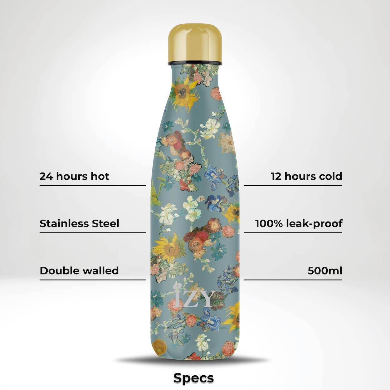 Villem IZY termospudel Vincent's Flowers 500ml IZY Bottles