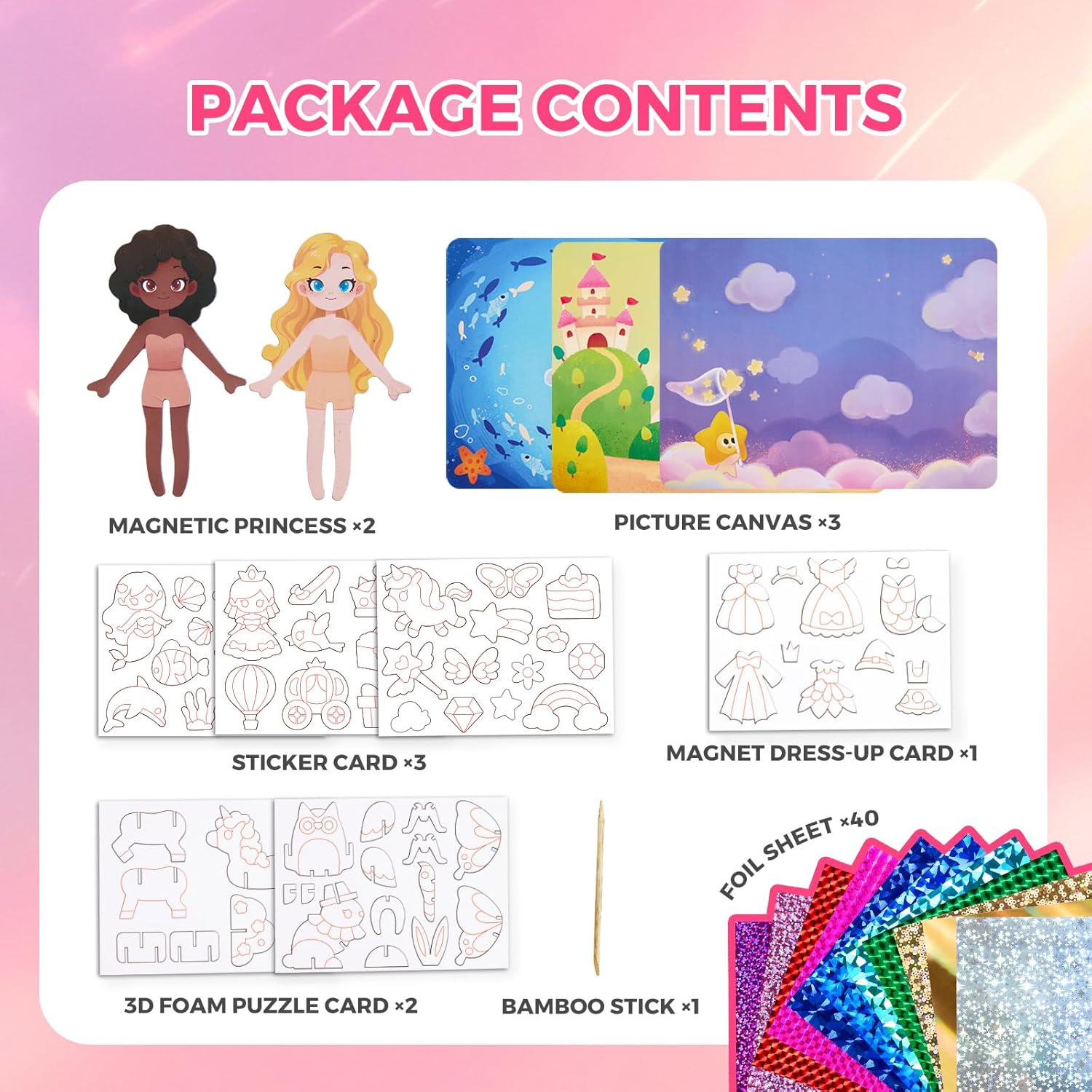 Villem JARMELO 3in1 fooliumkunsti komplekt Haldjad Jarmelo