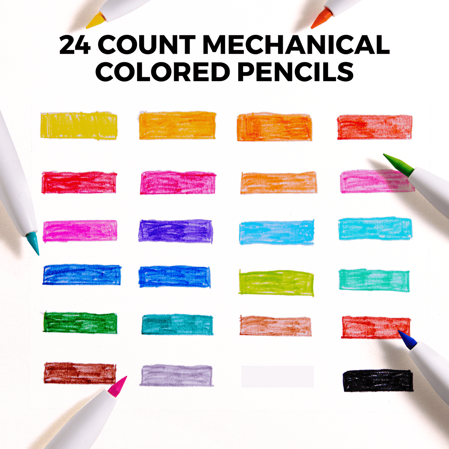 Villem Jarmelo mehaanilised värvipliiatsid lastele 24 värvi Jarmelo