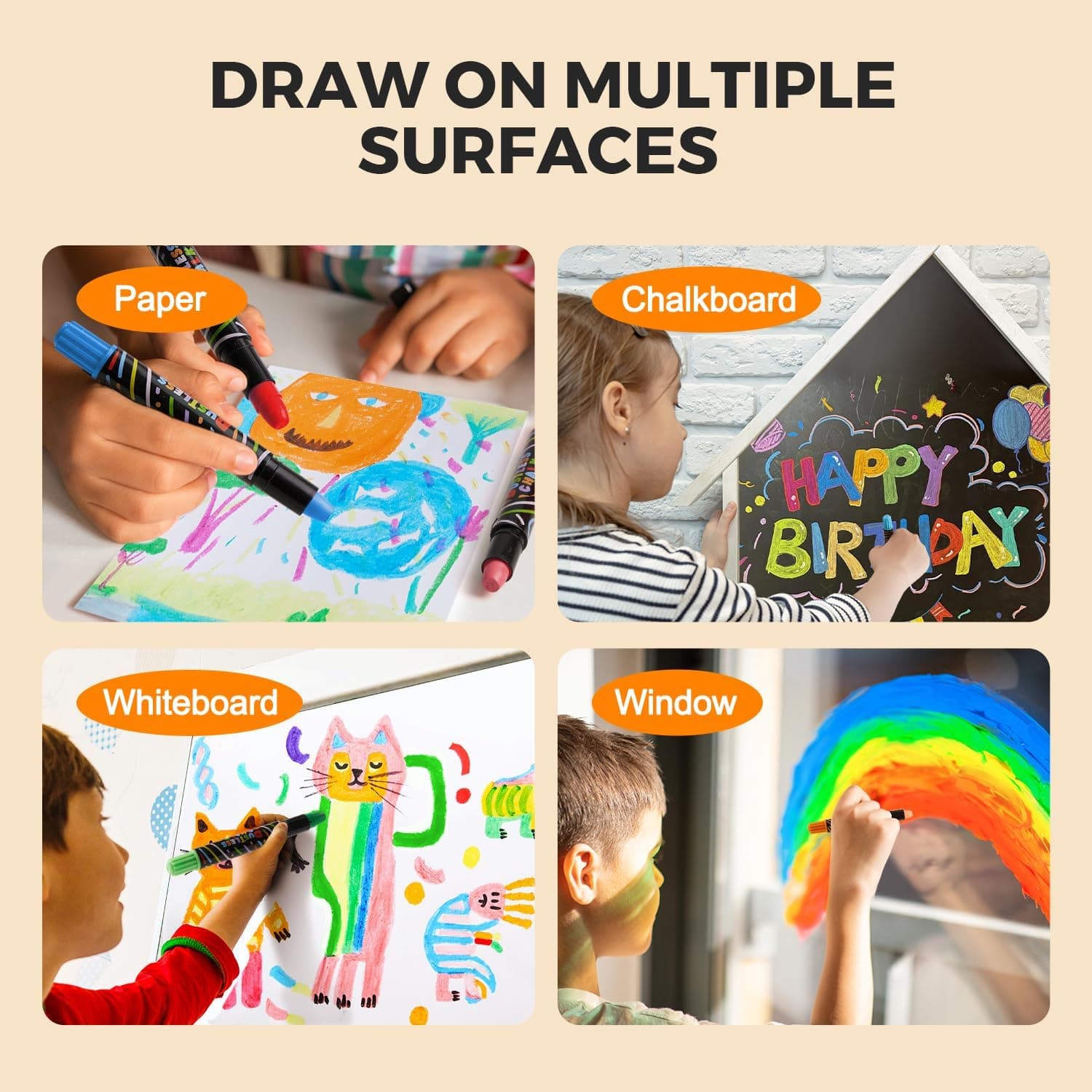 Villem Jarmelo tolmuvabad kriidimarkerid 12 tooni Jarmelo