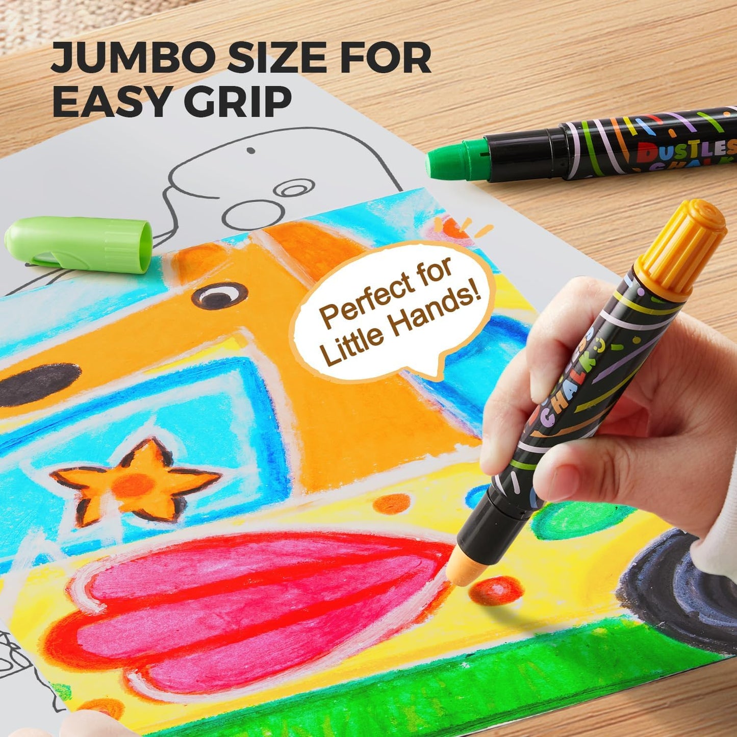 Villem Jarmelo tolmuvabad kriidimarkerid 12 tooni Jarmelo