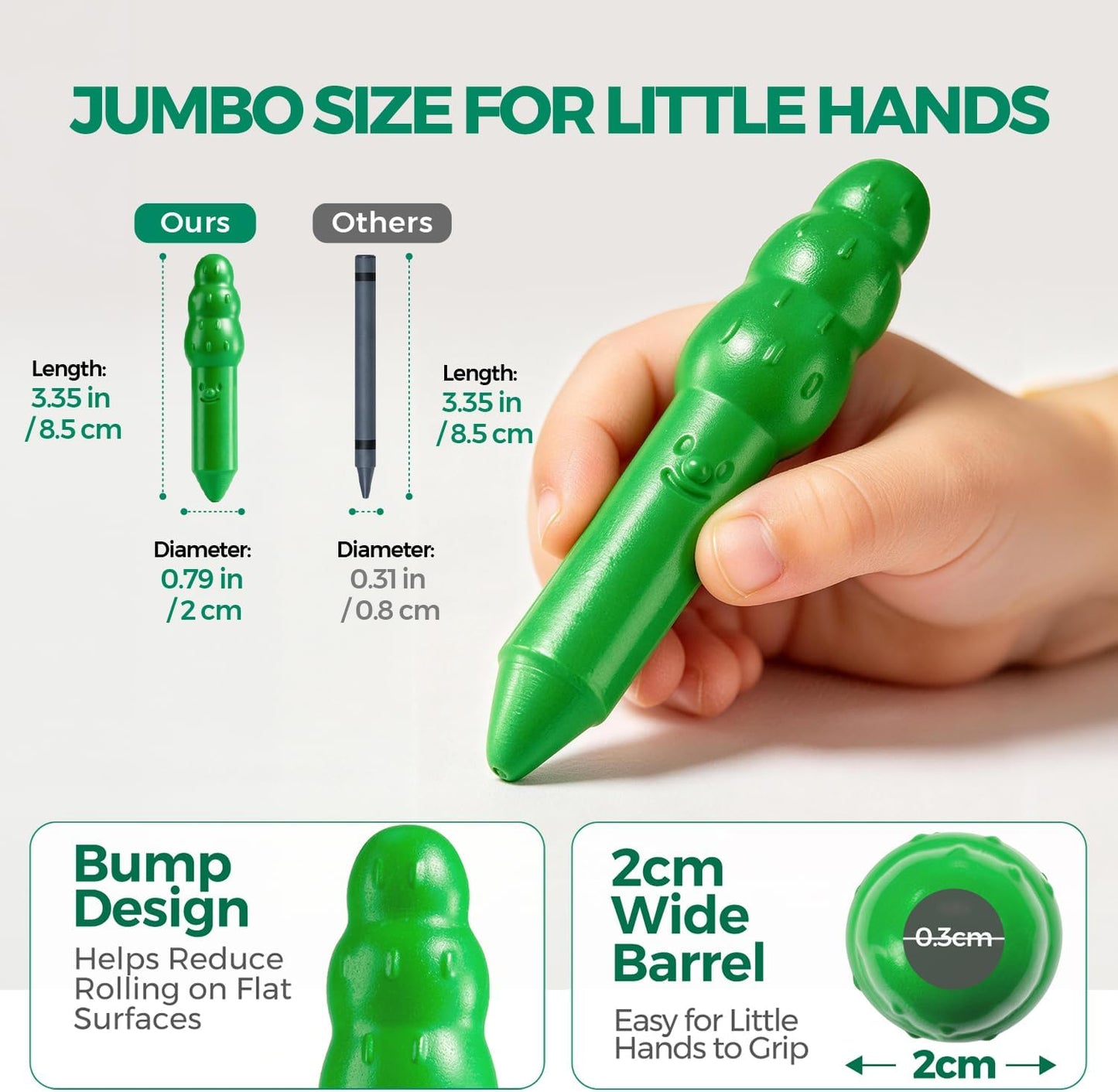 Villem Jarmelo Tree Sprites Jumbo mesilasvahakriidid – 8 värvi Jarmelo