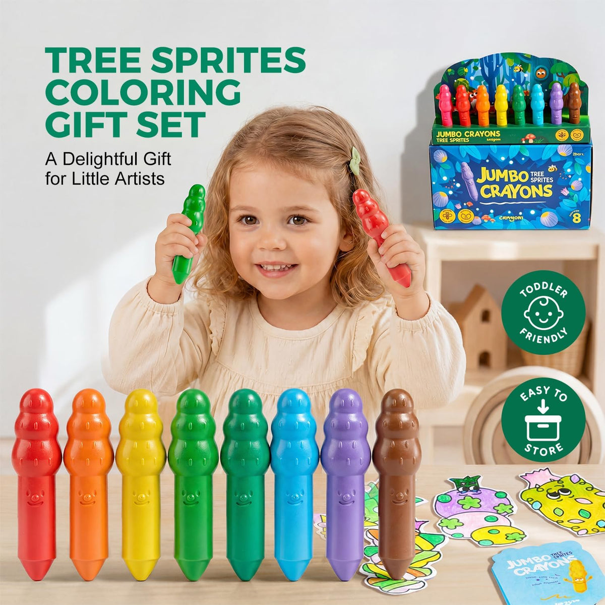Villem Jarmelo Tree Sprites Jumbo mesilasvahakriidid – 8 värvi Jarmelo