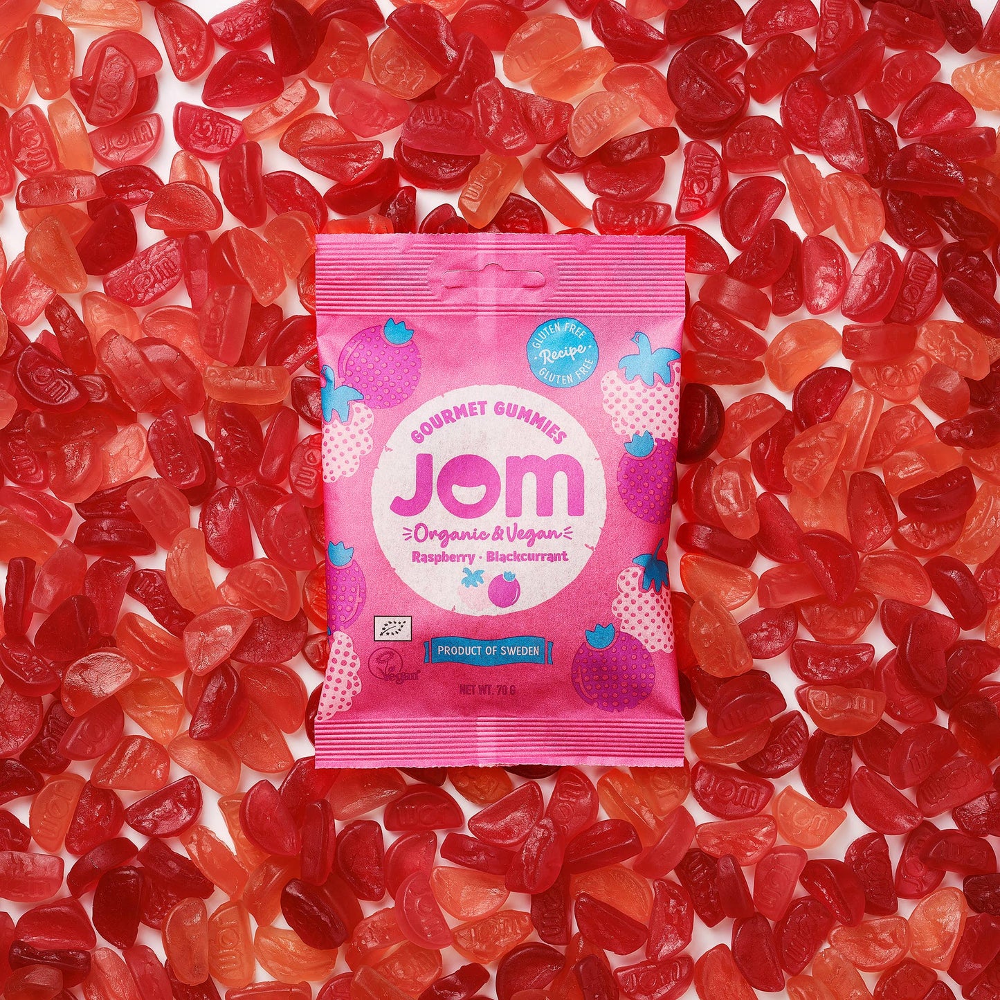 Villem Organic and Vegan Swedish Raspberry & Blackcurrant Gummies JOM