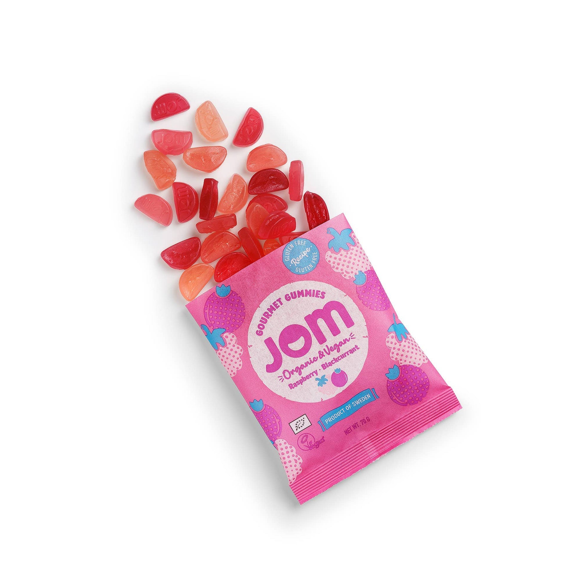 Villem Organic and Vegan Swedish Raspberry & Blackcurrant Gummies JOM