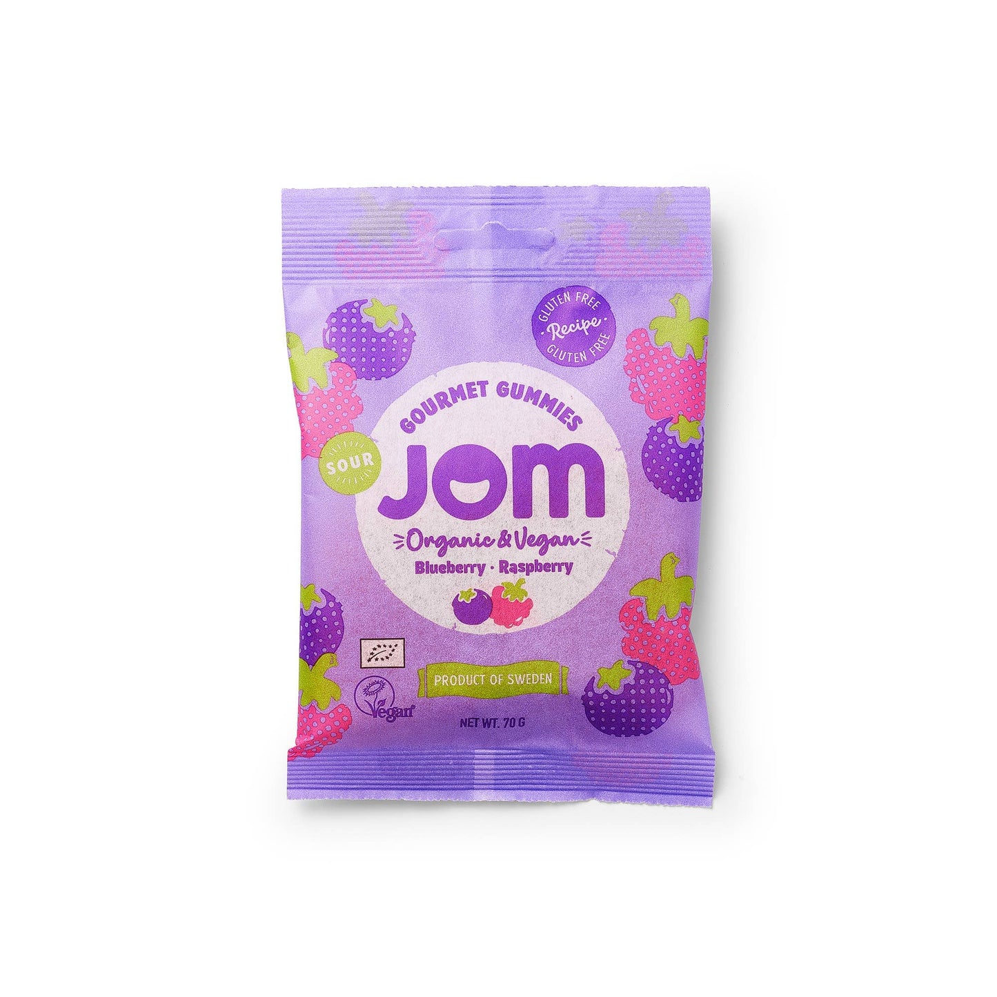 Villem Organic and Vegan Swedish Sour Blueberry & Raspberry Gummies JOM