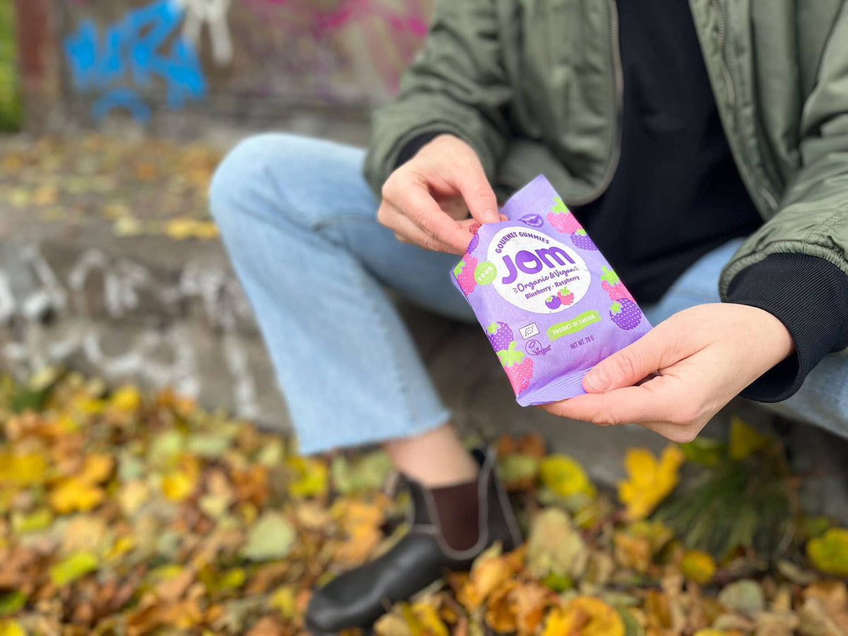 Villem Organic and Vegan Swedish Sour Blueberry & Raspberry Gummies JOM