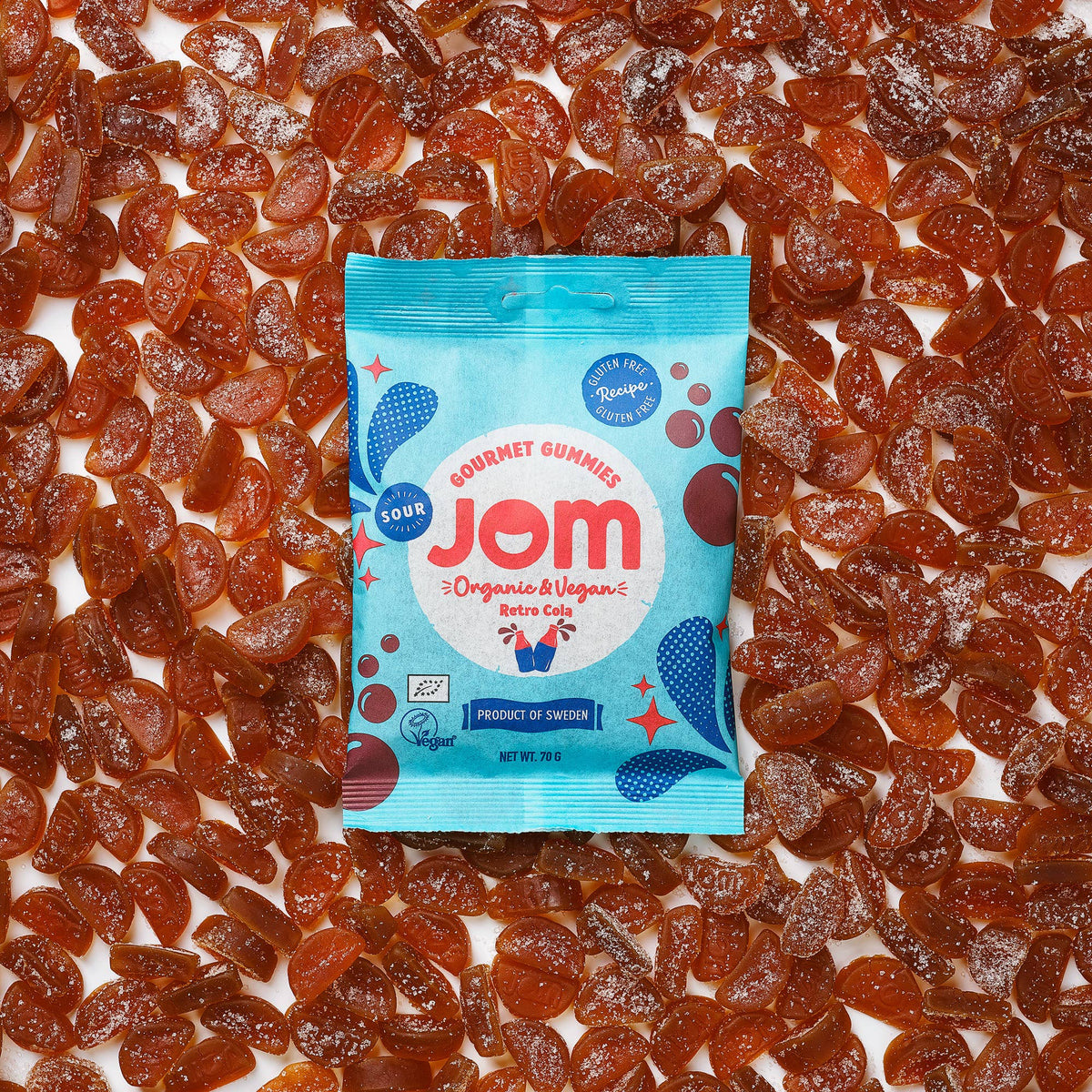 Villem Organic and Vegan Swedish Sour Retro Cola Gummies JOM