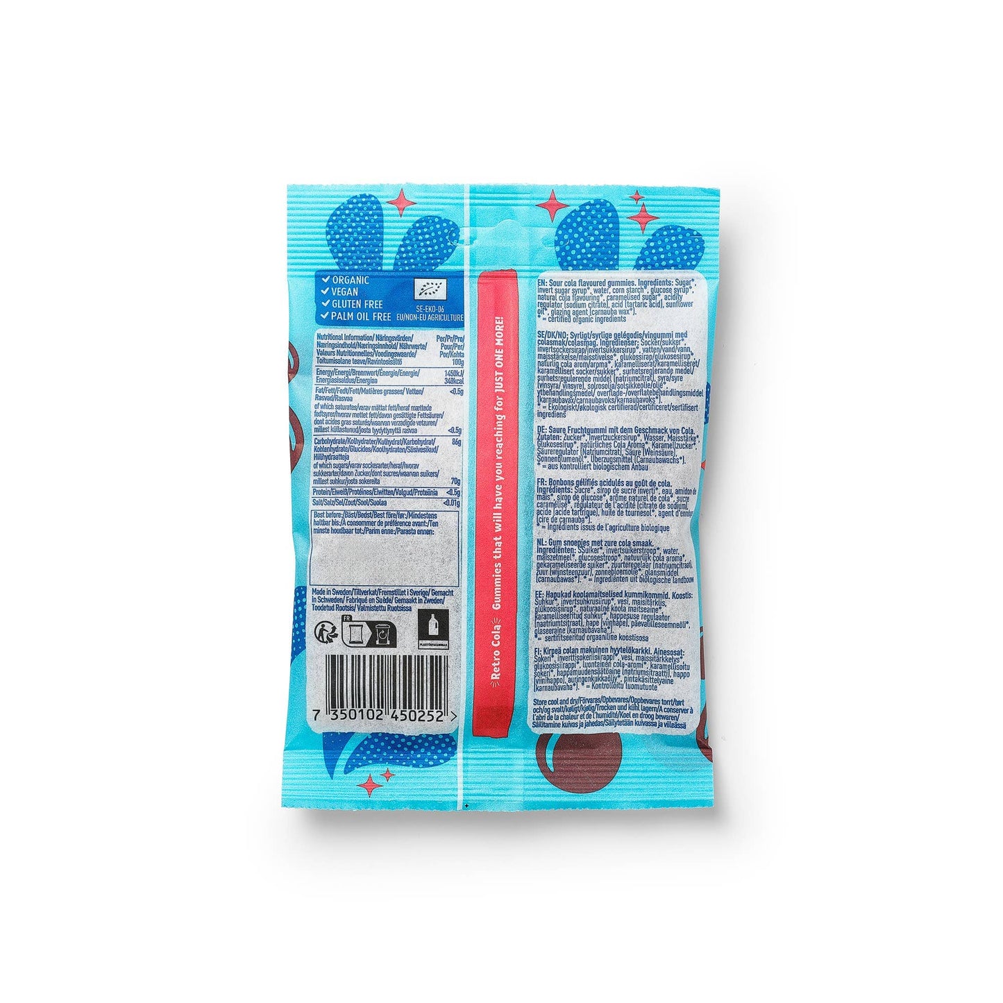 Villem Organic and Vegan Swedish Sour Retro Cola Gummies JOM