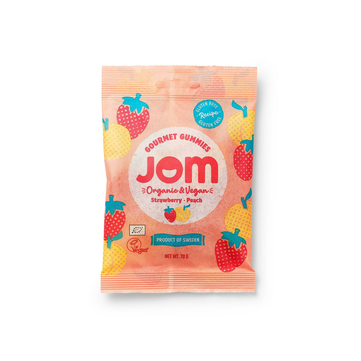 Villem Organic and Vegan Swedish Strawberry & Peach Gummies JOM
