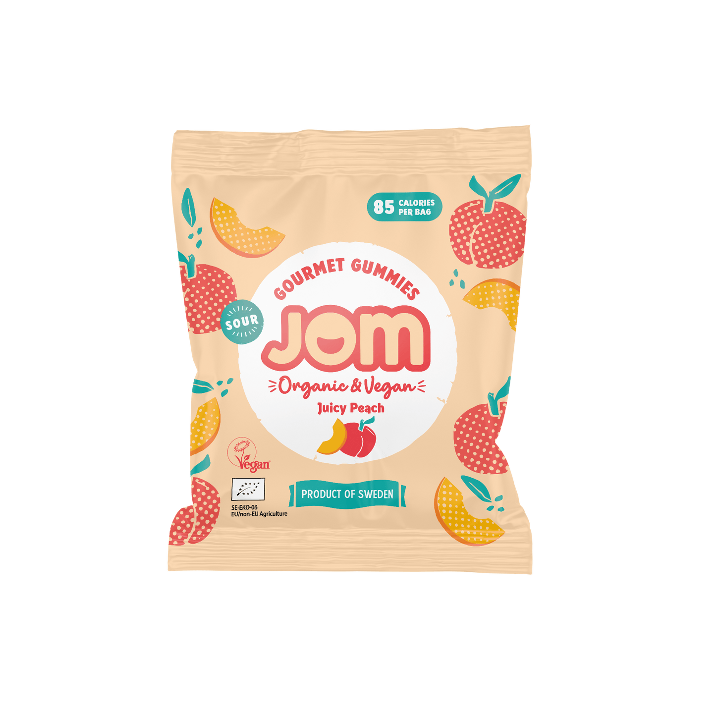 Villem Organic & Vegan Snack Pack - Sour Juicy Peach Gummies JOM