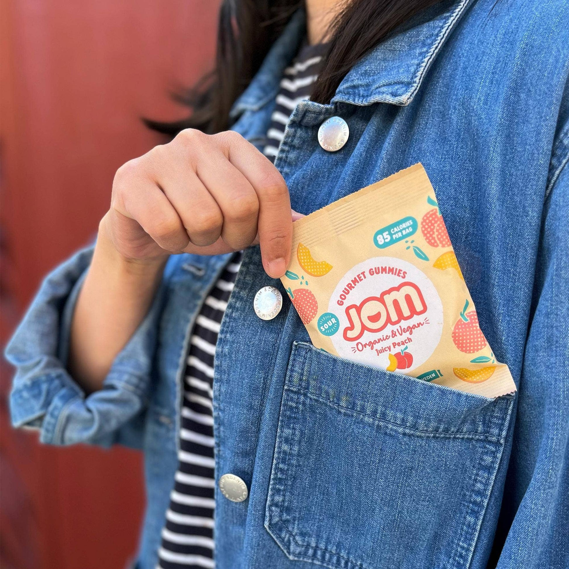 Villem Organic & Vegan Snack Pack - Sour Juicy Peach Gummies JOM