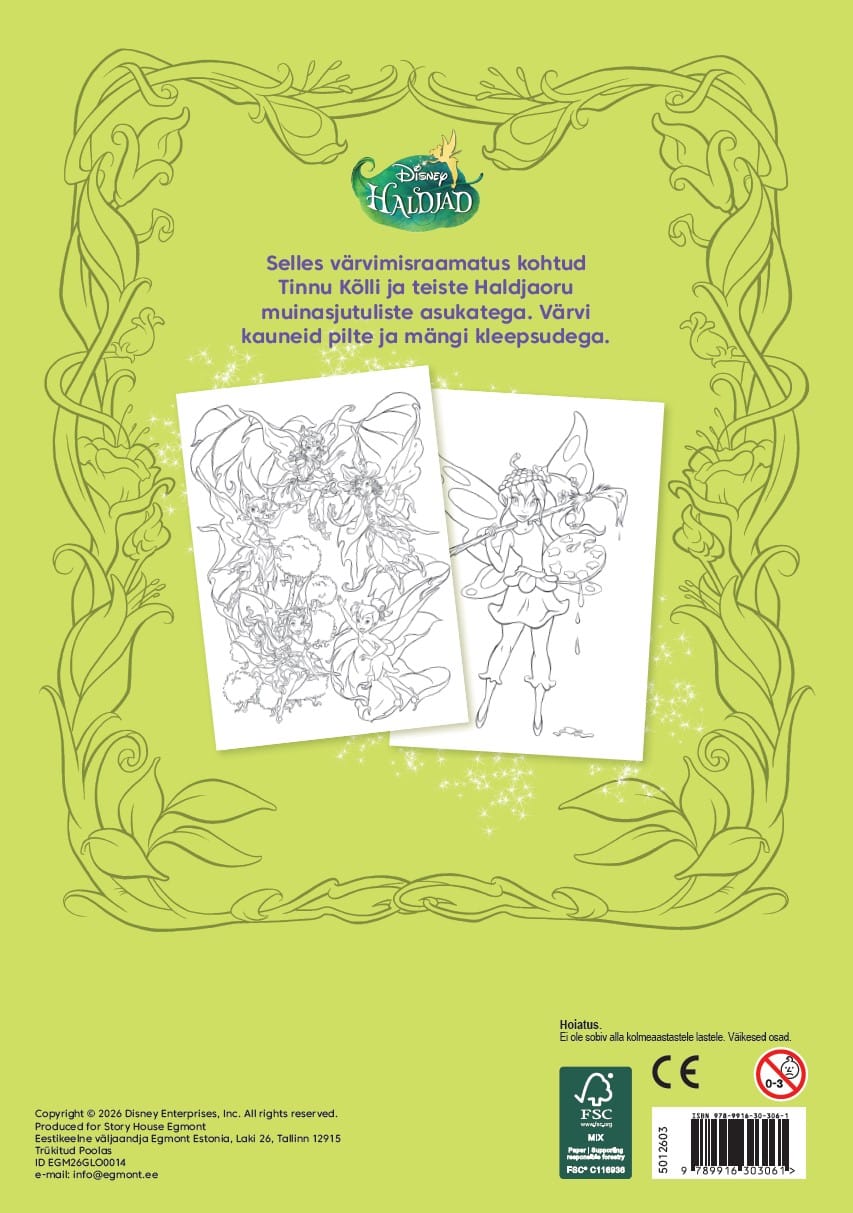 Villem Disney Haldjad. Kleepsudega värvimisraamat KidsPress