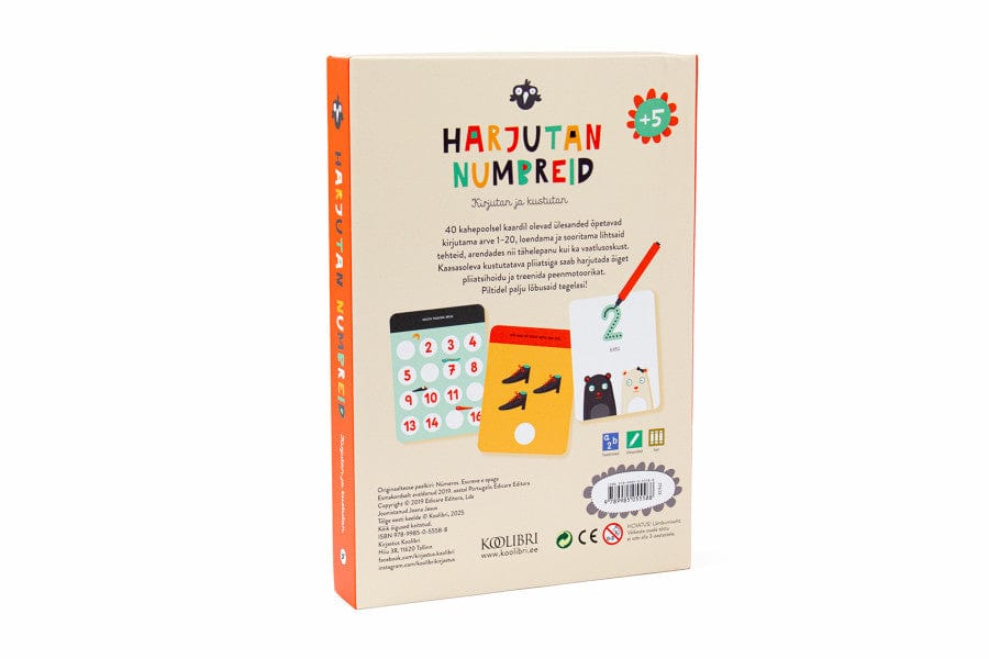 Villem Harjutan numbreid. Kirjutan ja kustutan õppekaardid Koolibri