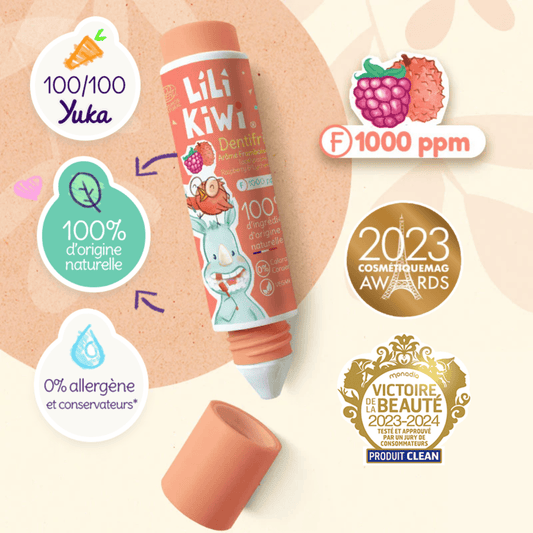 Villem LiLIKiWi orgaaniline hambapasta lastele (1-12a) vaarika-litši 30ml lilikiwi.france