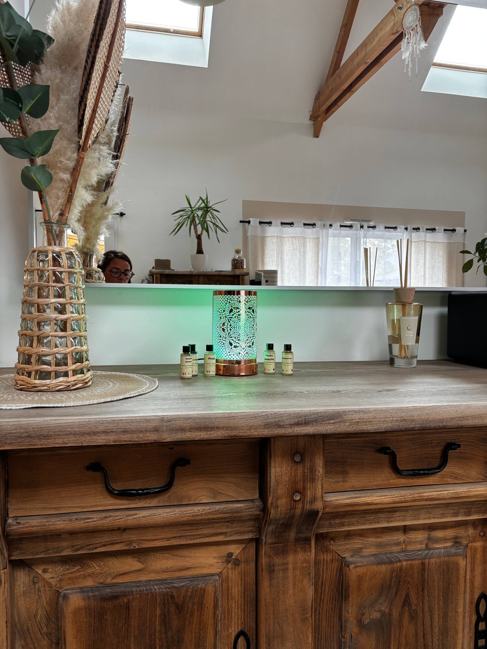 Villem Luxarom väike lõhnalamp 18 cm LED-Mandala Fragrance Diffuser Luxarom