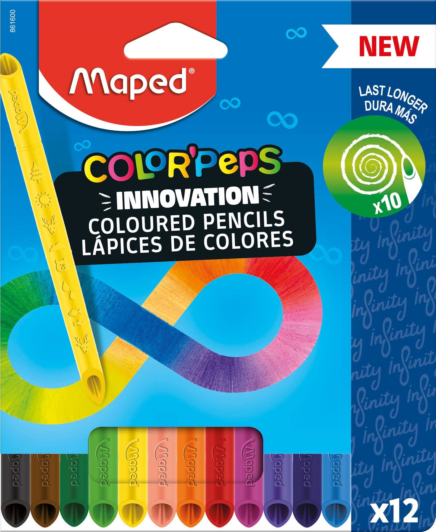 Villem MAPED Color'Peps Infinity värvipliiatsid puiduvabad 12tk Maped