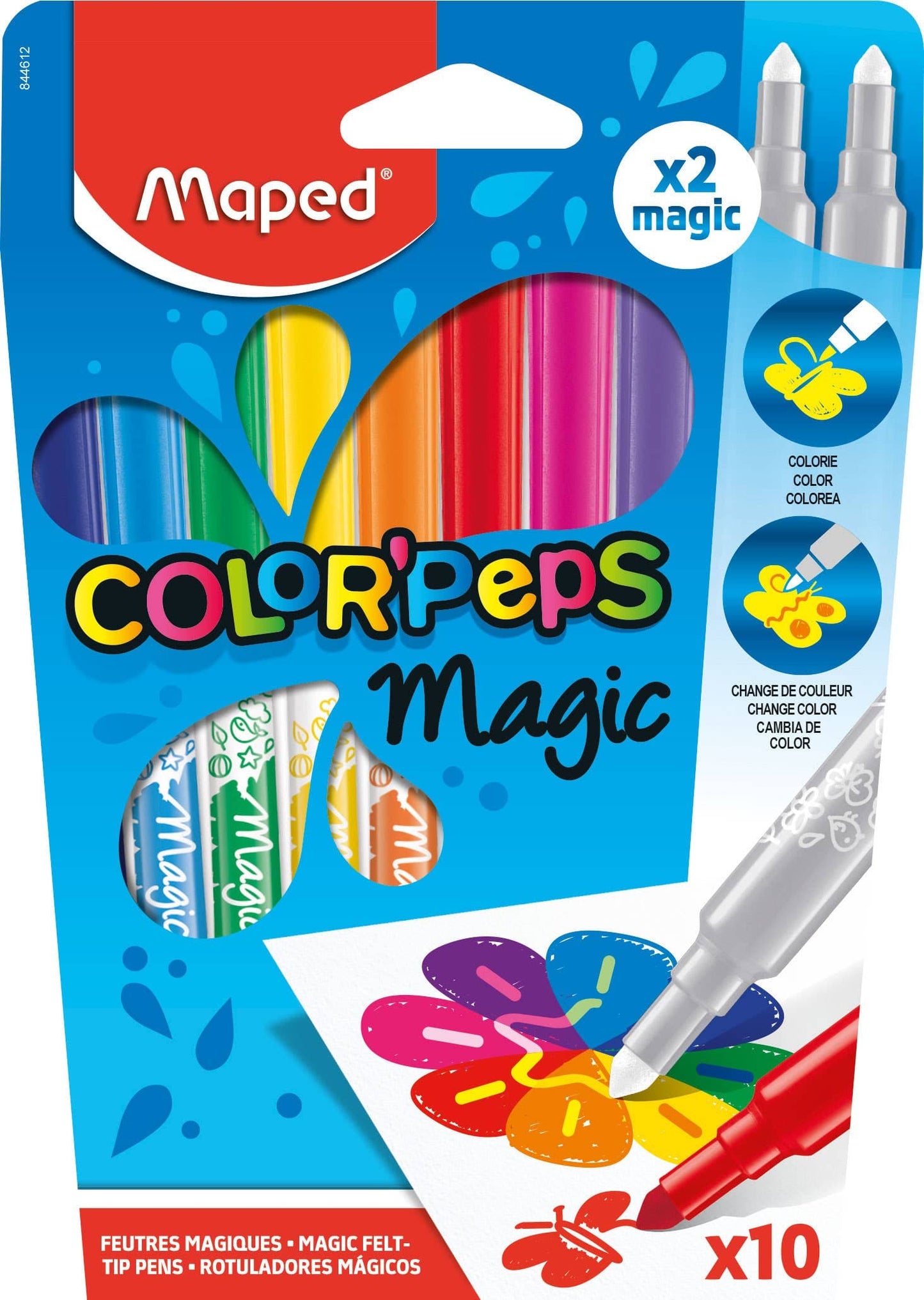 Villem MAPED Color'Peps Magic värvimuutvad viltpliiatsid lastele 10+2tk Maped