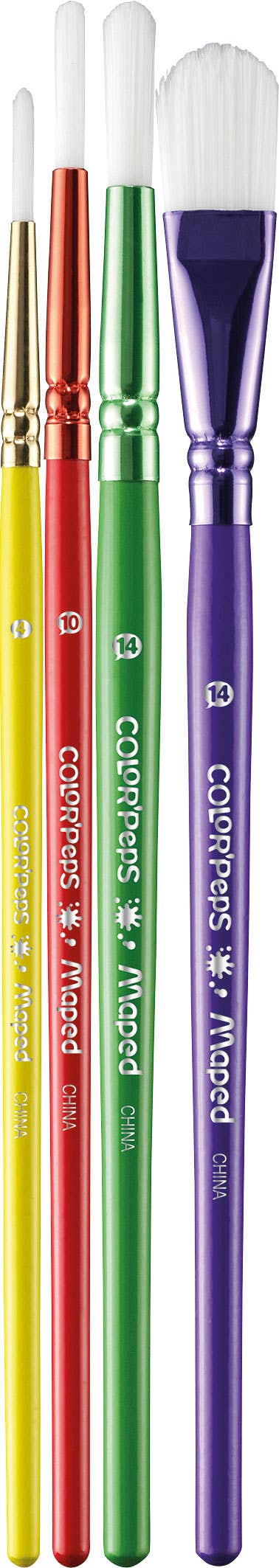 Villem MAPED Color'Peps pintslite komplekt 04+10+14+lapik 14 4tk Maped