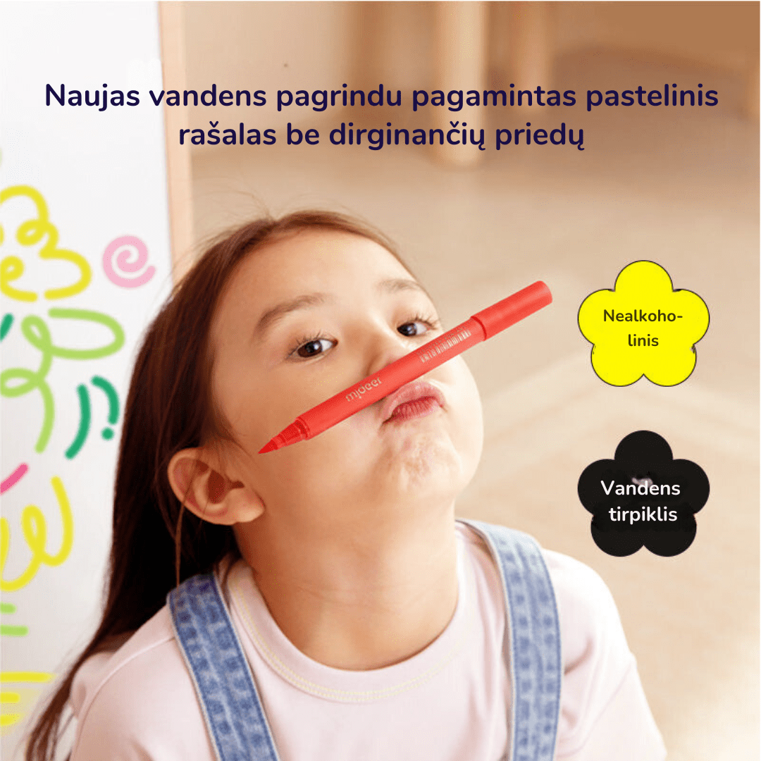 Villem Akriliniai markeriai flomasteriai minkštu antgaliu - 36 spalvos Mideer