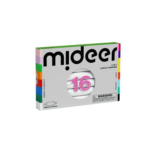 Villem MIDEER akrüülmarkerid kahevärvilised 32 tooni Mideer