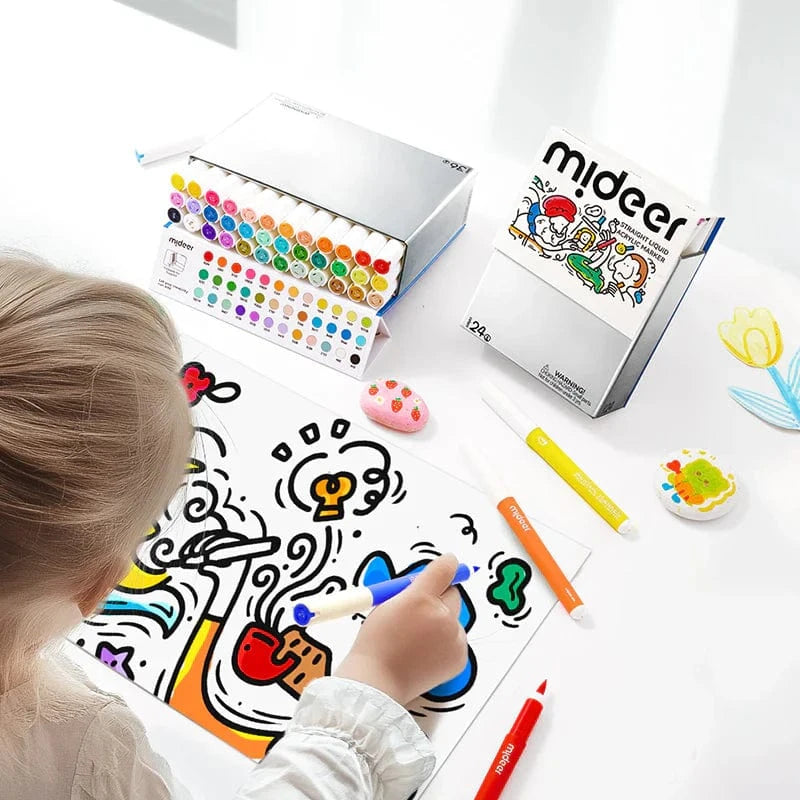 Villem MIDEER akrüülmarkerid vedela tindiga ja nutika tindikontrolliga 36 tooni Mideer