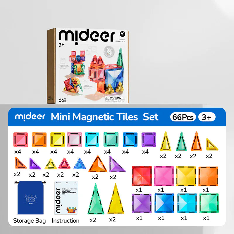 Villem MIDEER magnetklotside komplekt MINI 66tk Mideer