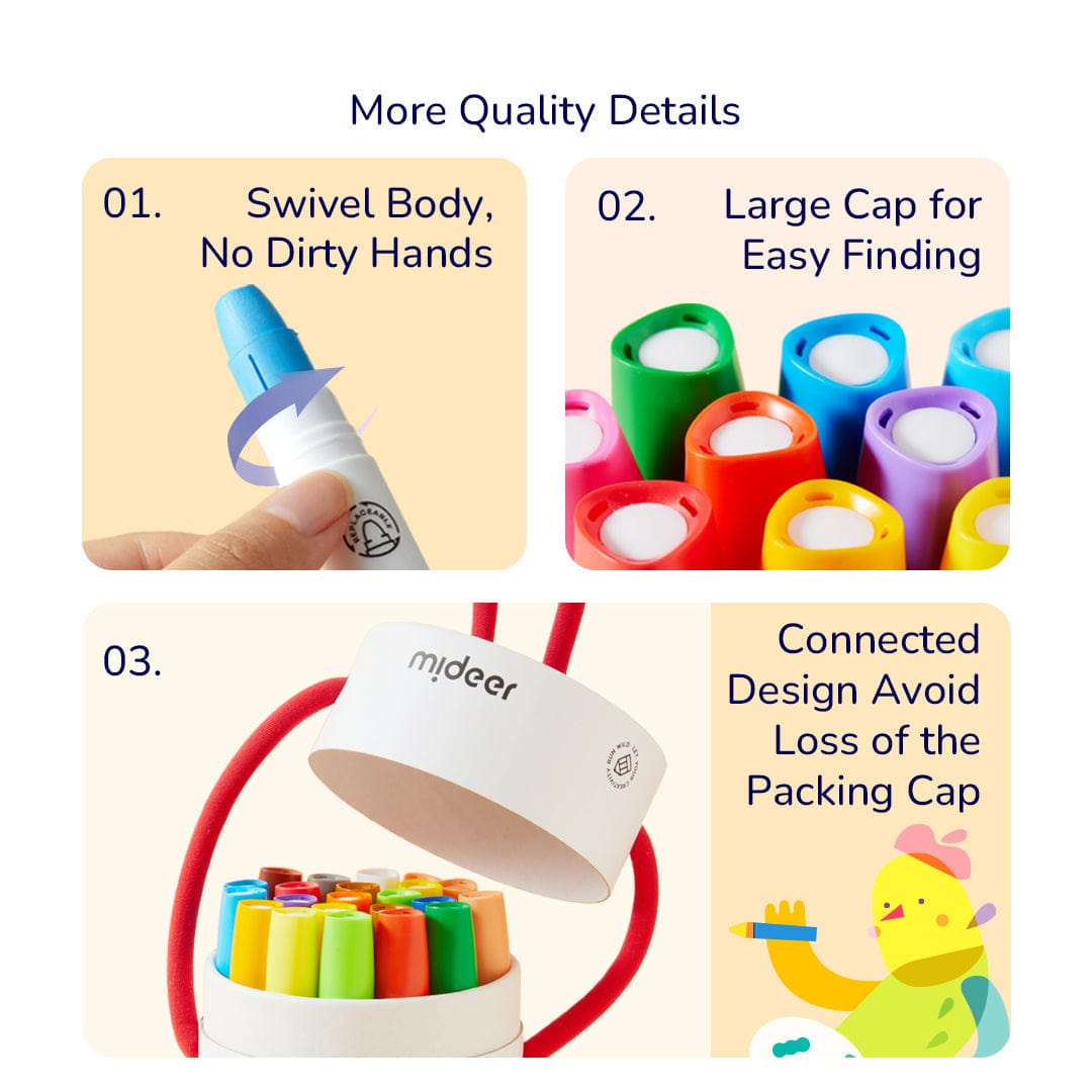 Villem MIDEER taastäidetava sisuga siidised kriidid 12 tooni Mideer