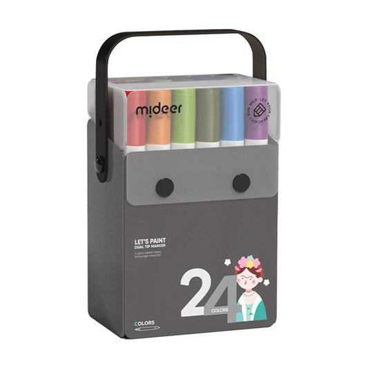 Villem Translucent Dual Tip Marker 24 Colors Mideer