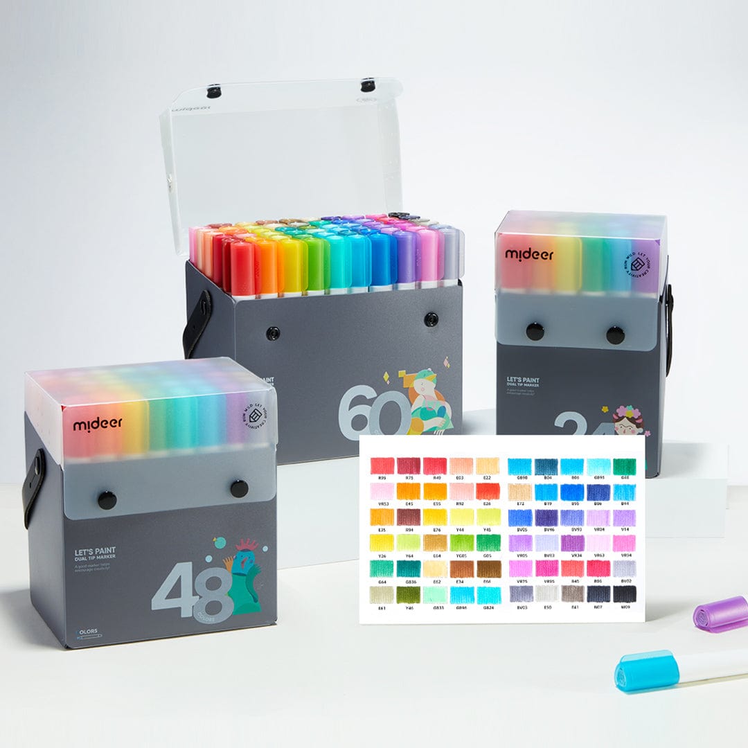 Villem Translucent Dual Tip Marker 24 Colors Mideer