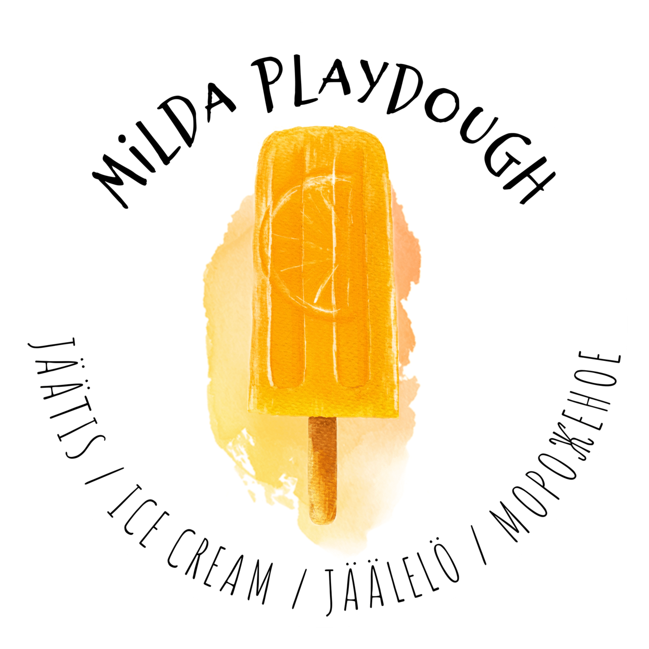 Villem H- Milda Plastiliin Jäätis - neoonoranž Milda Playdough