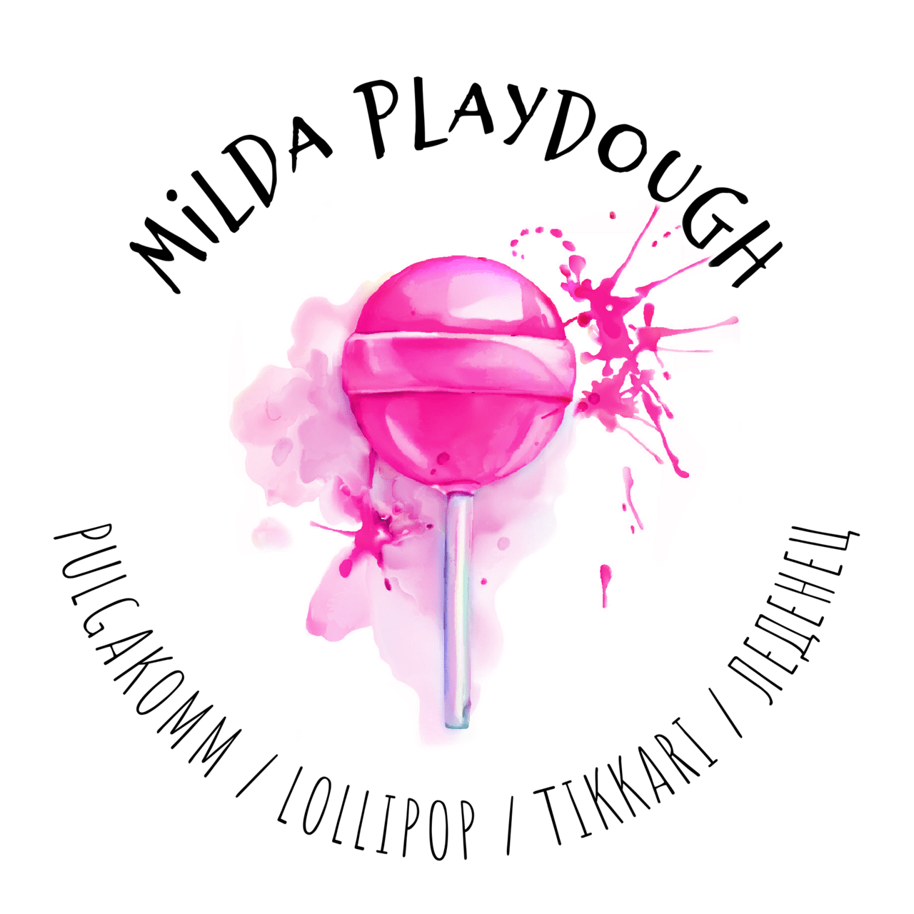 Villem H- Milda Plastiliin Pulgakomm - neoonroosa Milda Playdough