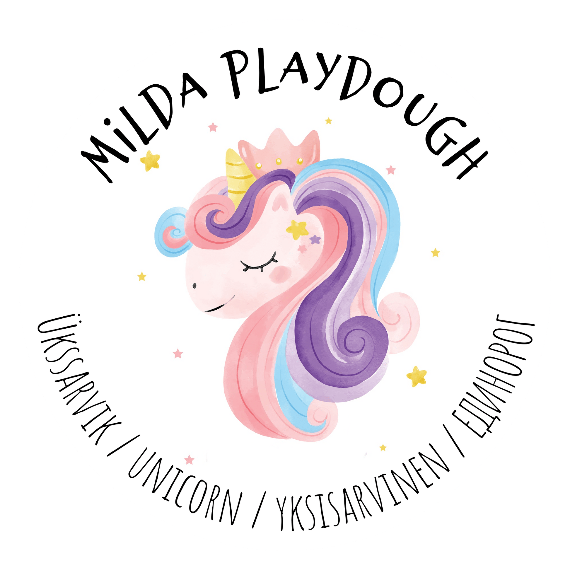 Villem Milda plastiliin Ükssarvik Milda Playdough