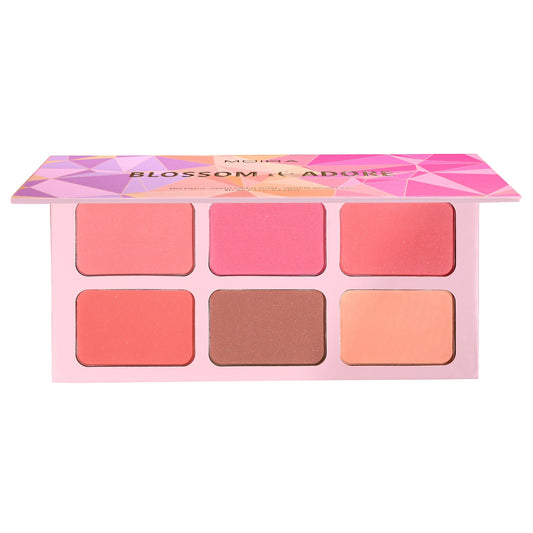 Villem MOIRA Blossom & Adore põsepunapaleeett (6 tooni) MOIRA