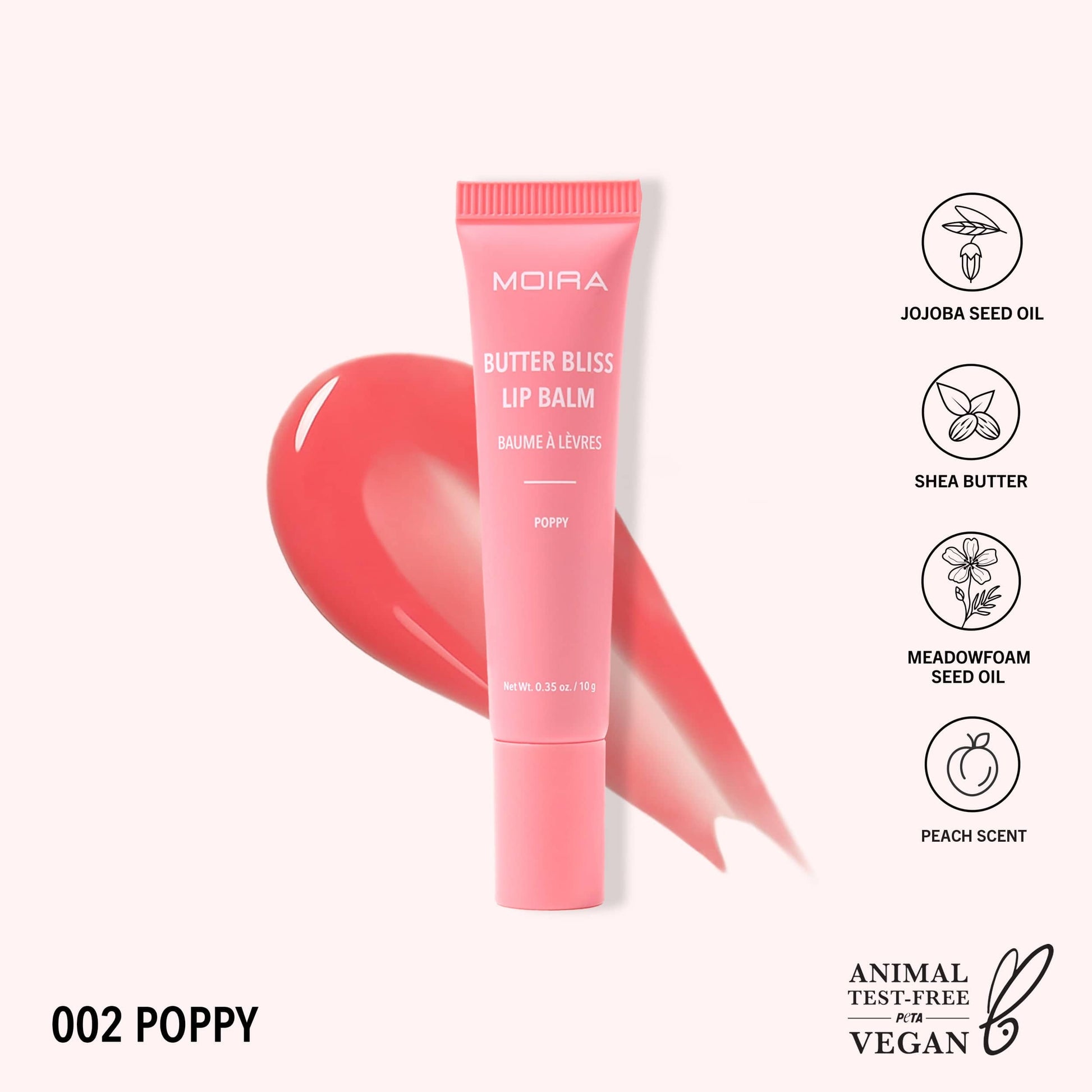 Villem MOIRA Butter Bliss Lip Balm 002 Poppy MOIRA