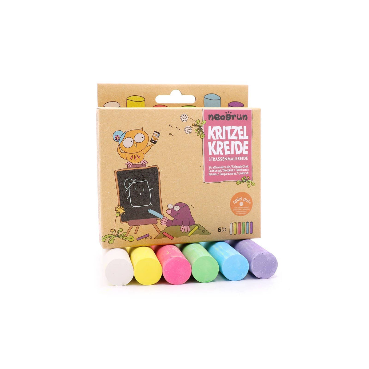 Villem Scribble chalk - colorful street painting chalk NEOGRÜN