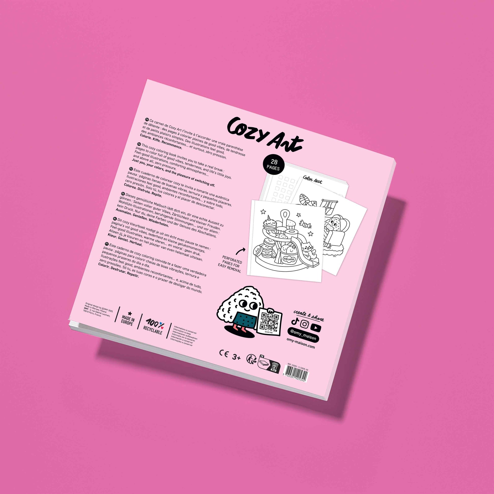 Villem COZY ART COLORING BOOK - KAWAI OMY