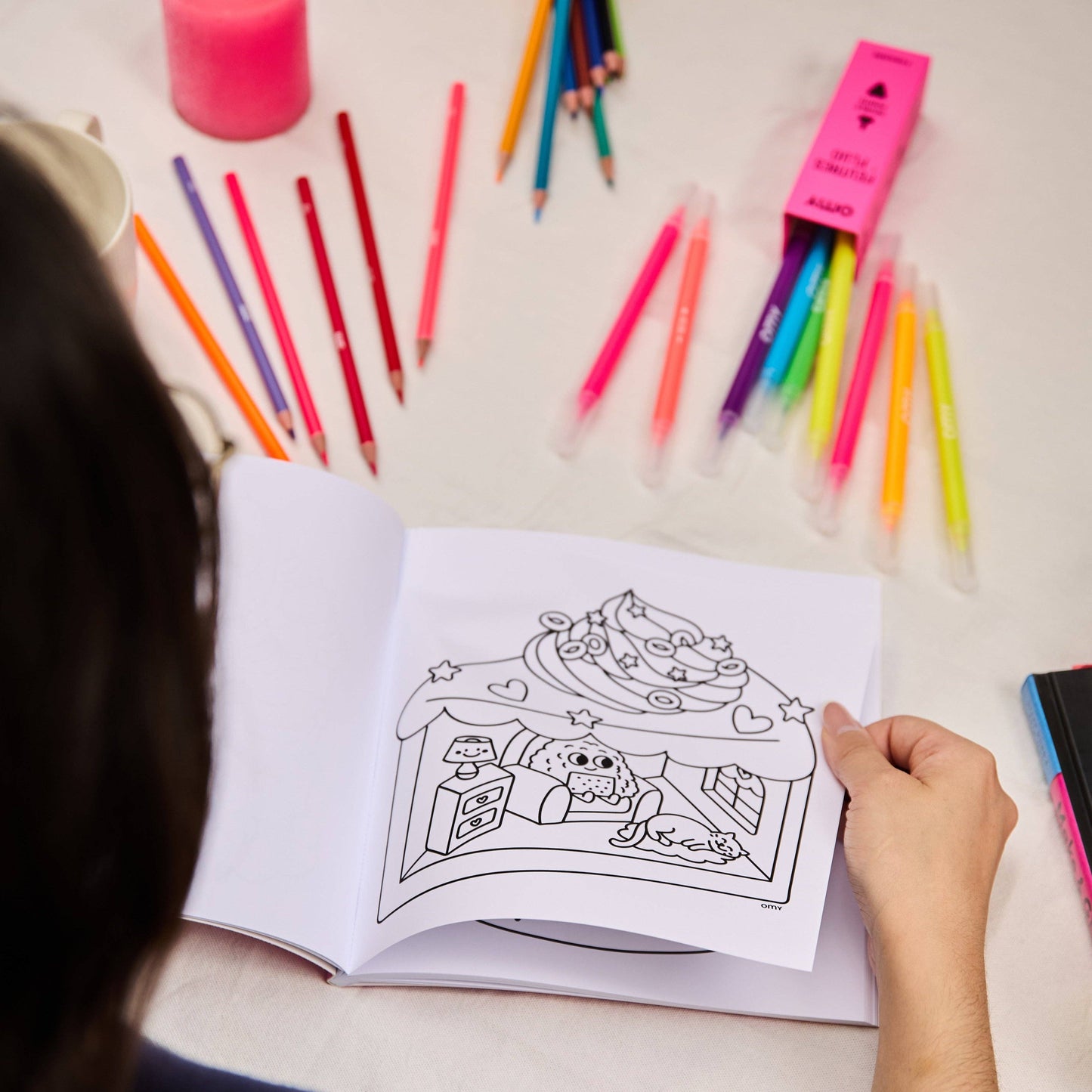 Villem COZY ART COLORING BOOK - KAWAI OMY