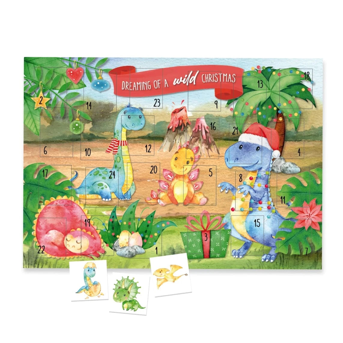 Villem Advendikalender tätoveeringutega - DINOSAUR Papierdrachen