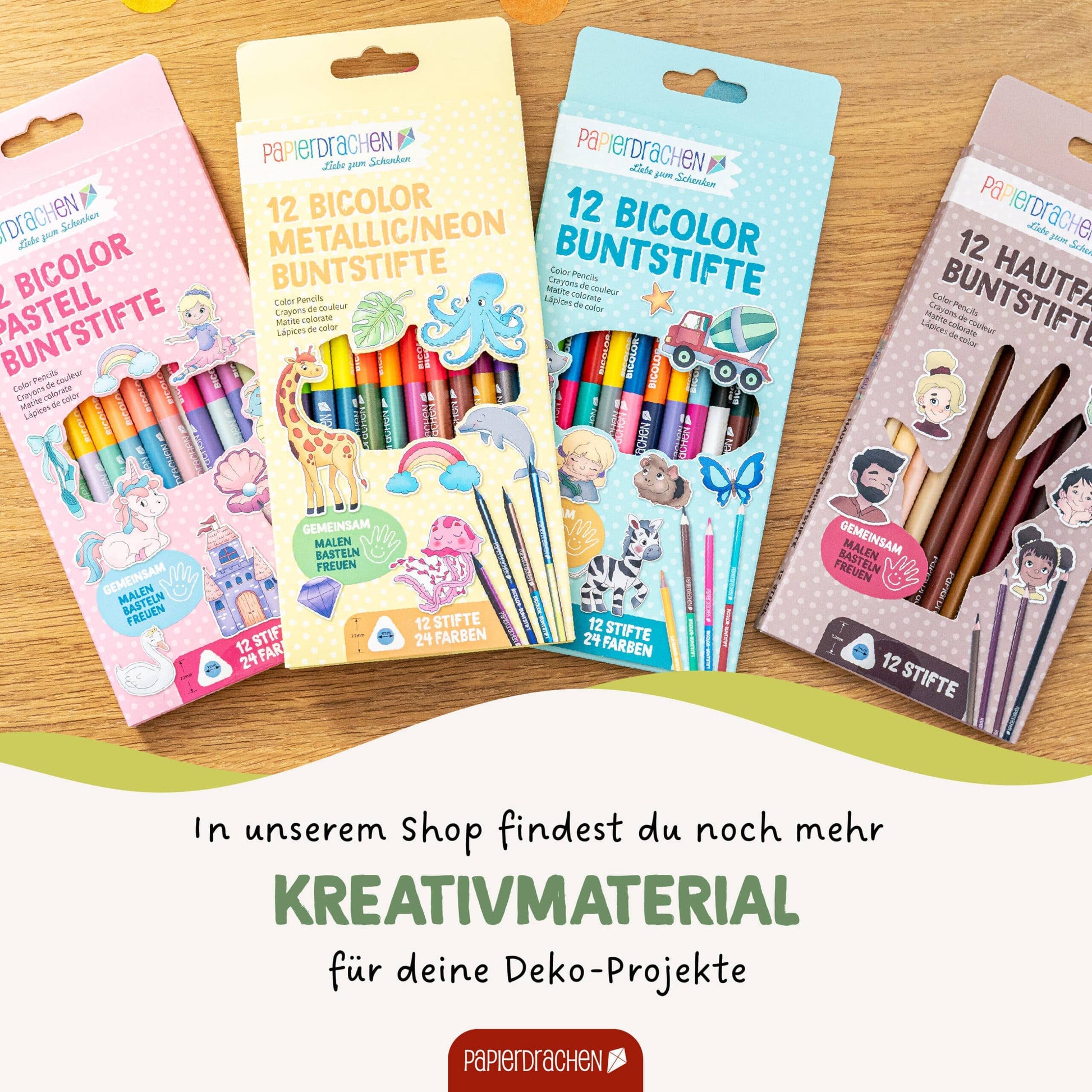 Villem Kaunista ise 3D munad meisterdamiskomplekt, 12 tk Papierdrachen