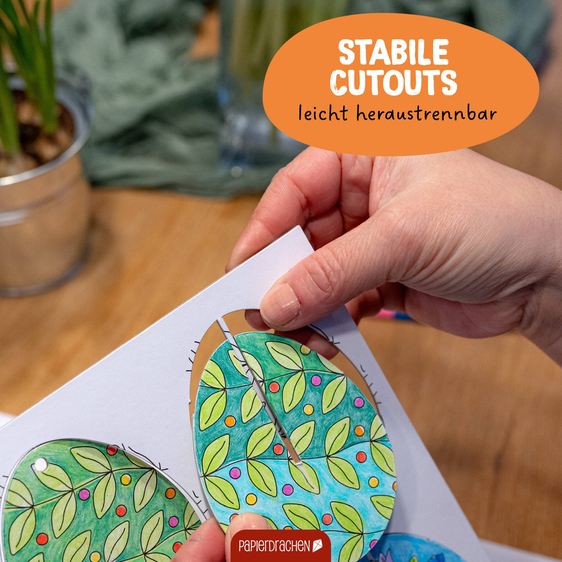 Villem Kaunista ise 3D munad meisterdamiskomplekt, 12 tk Papierdrachen