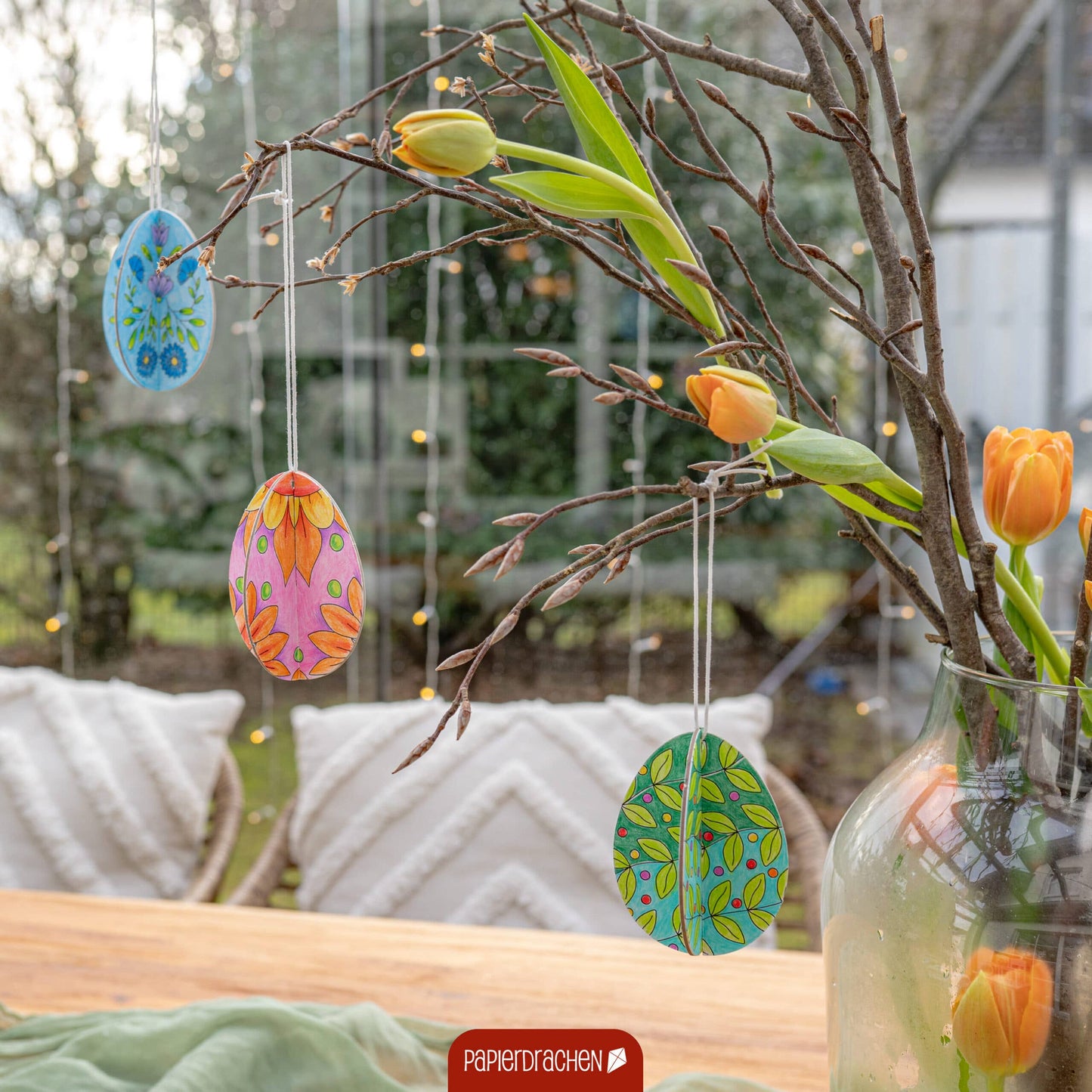 Villem Kaunista ise 3D munad meisterdamiskomplekt, 12 tk Papierdrachen